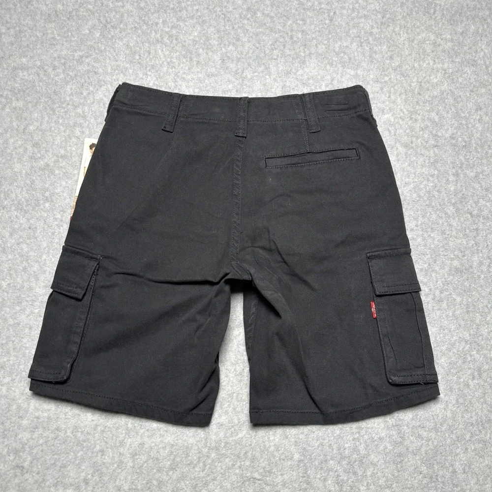 Levis Boys Relaxed Cargo Shorts Black‎ Size 10 NEW $42